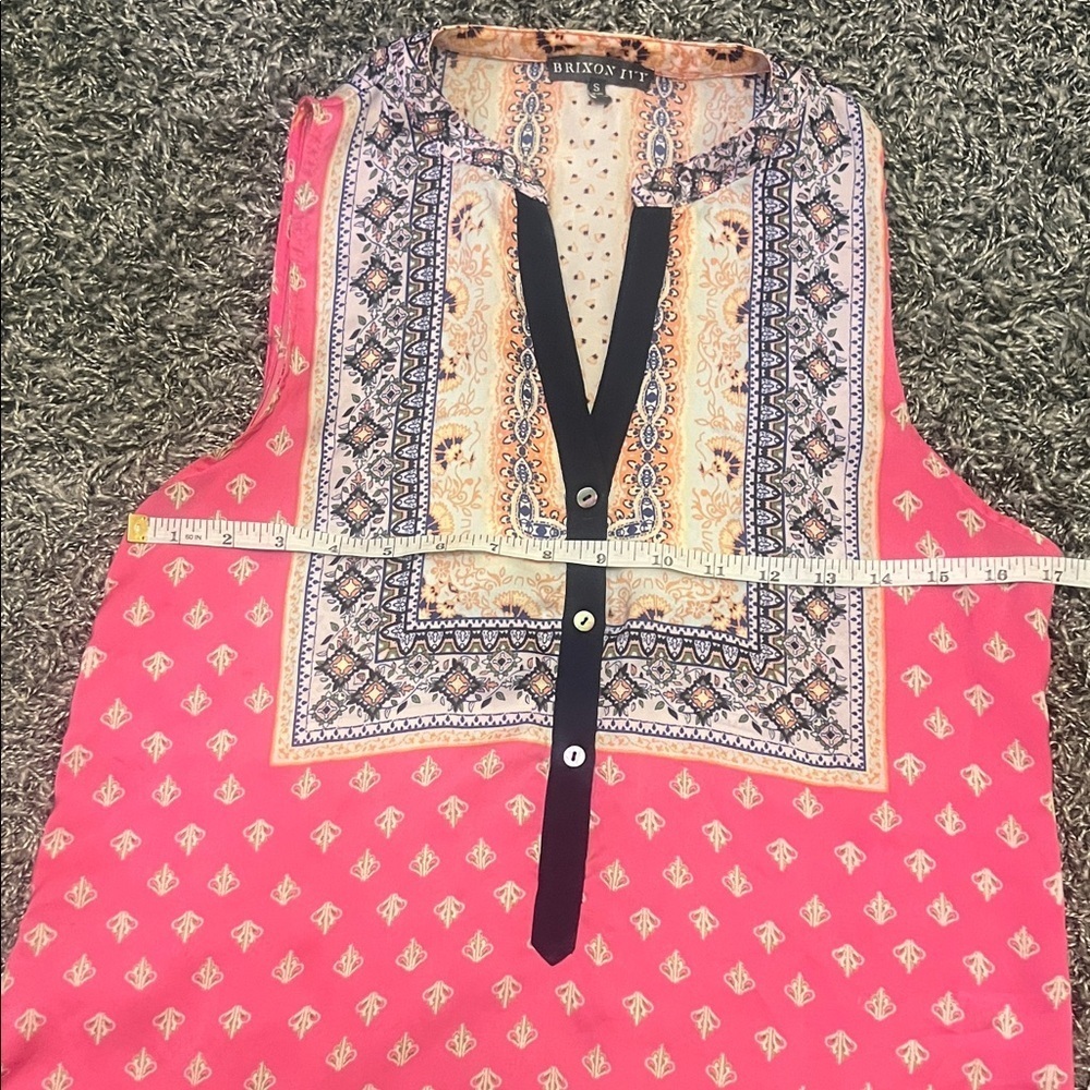 Brixton Ivy Women’s Sleeveless Boho Print Blouse Size Small - Picture 8 of 10